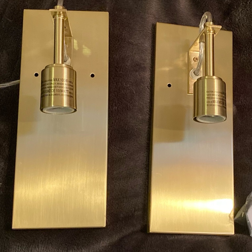 Intertek 4005611 Soft Gold Light Fixtures (pair)